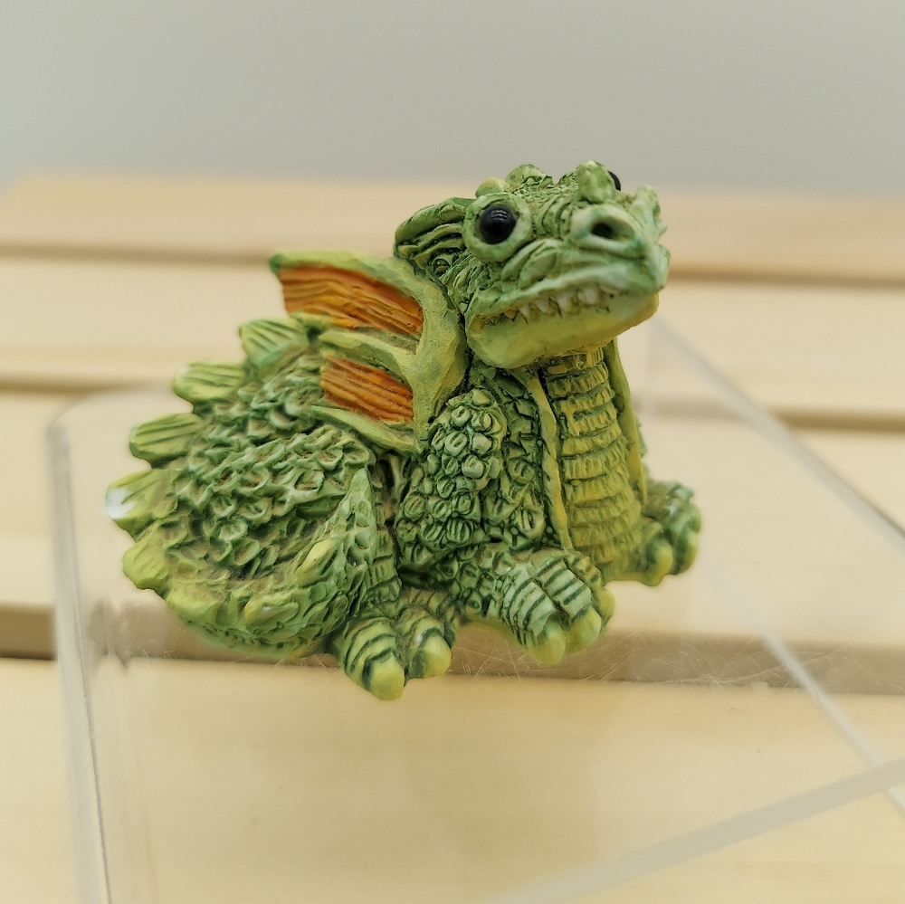 As Is - Stone Critters Dragon Green Figurine 90s